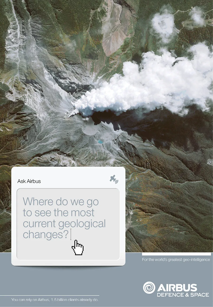 Airbus satellite-imagery campaign advert