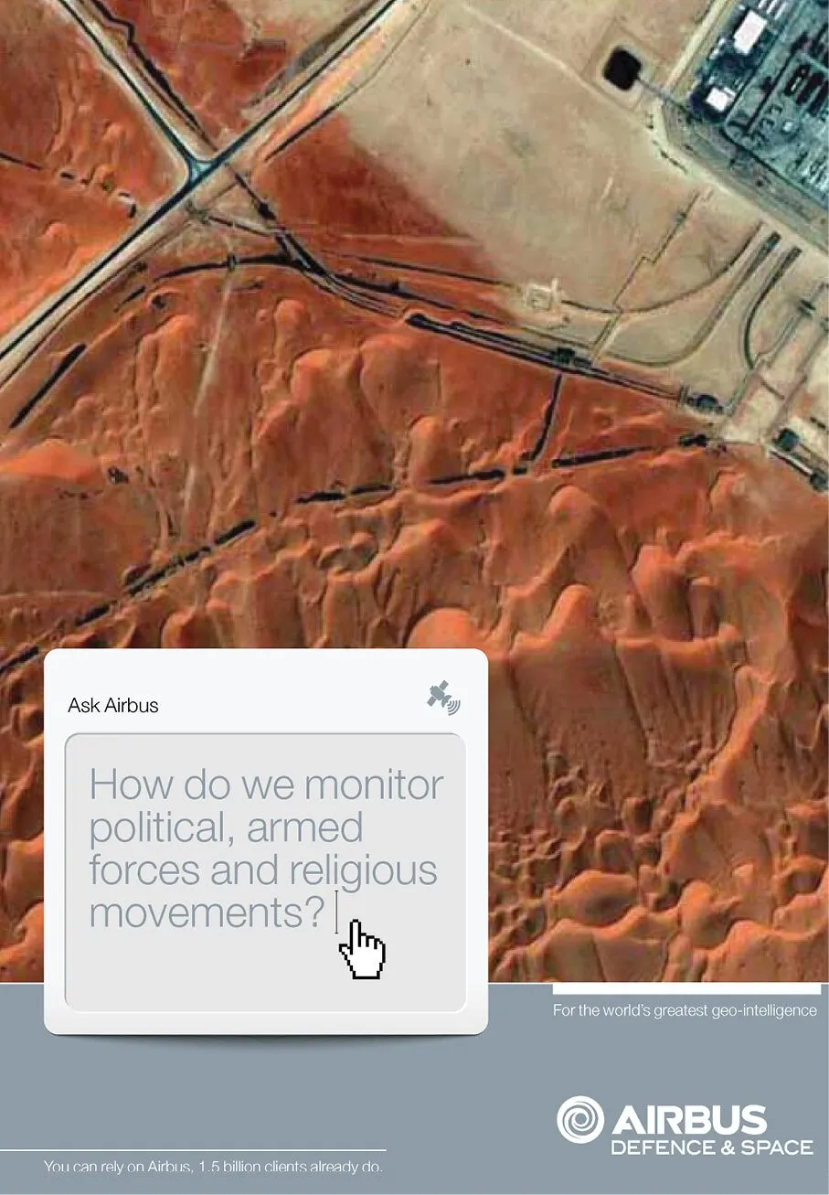 Airbus satellite-imagery campaign advert