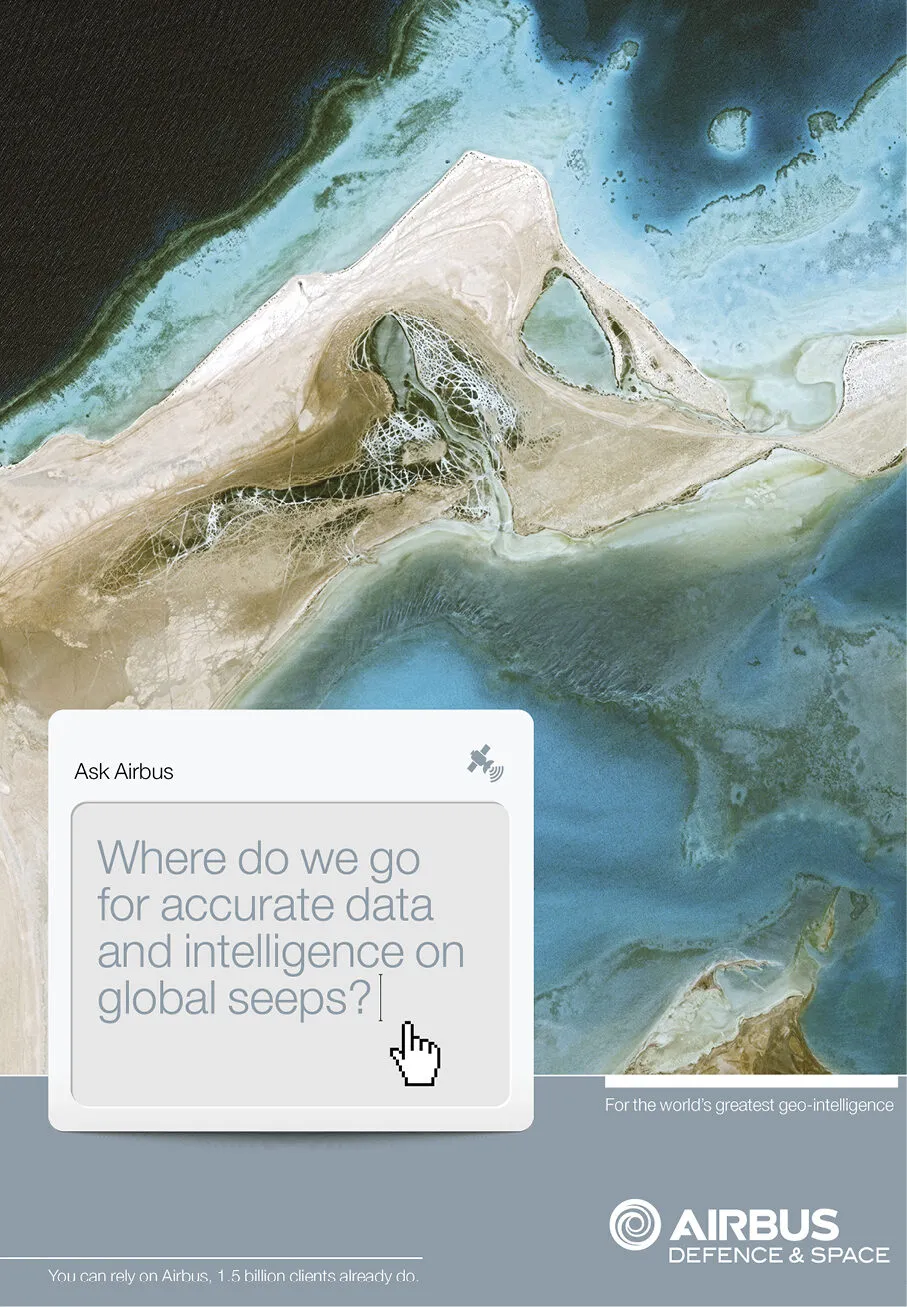 Airbus satellite-imagery campaign advert