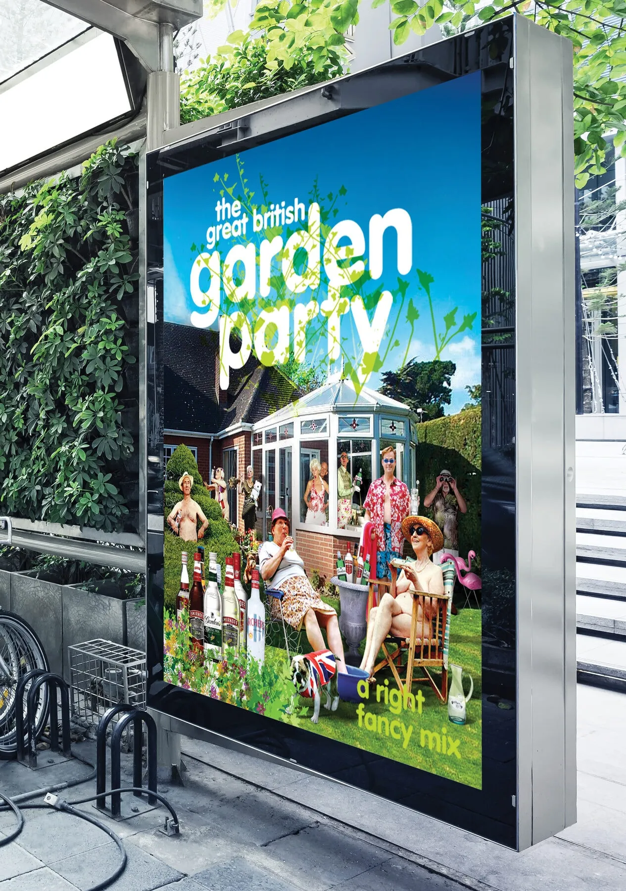 The Great British Garden Party campaign on a large outdoor billboard