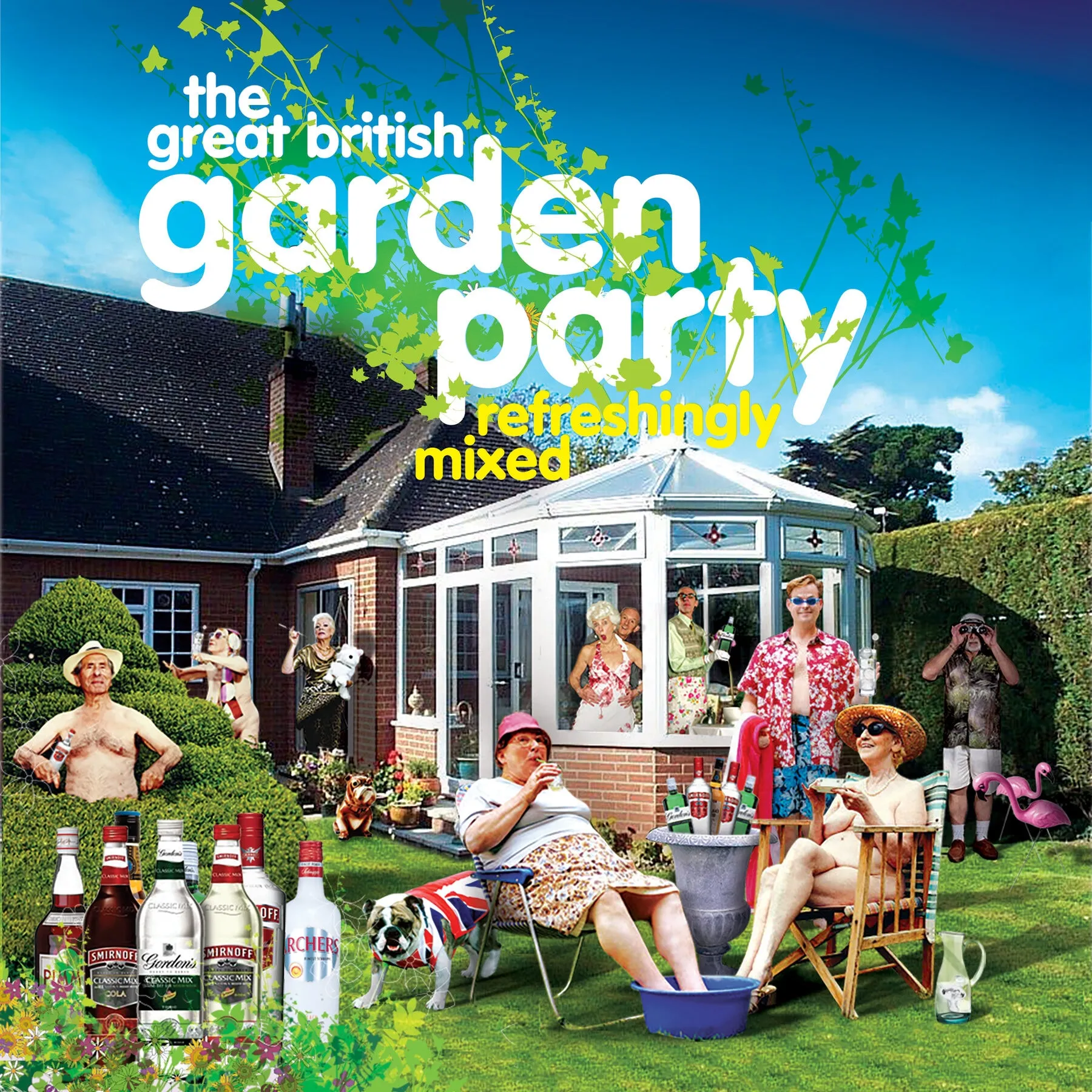 Great British Garden Party scene set outside a country house