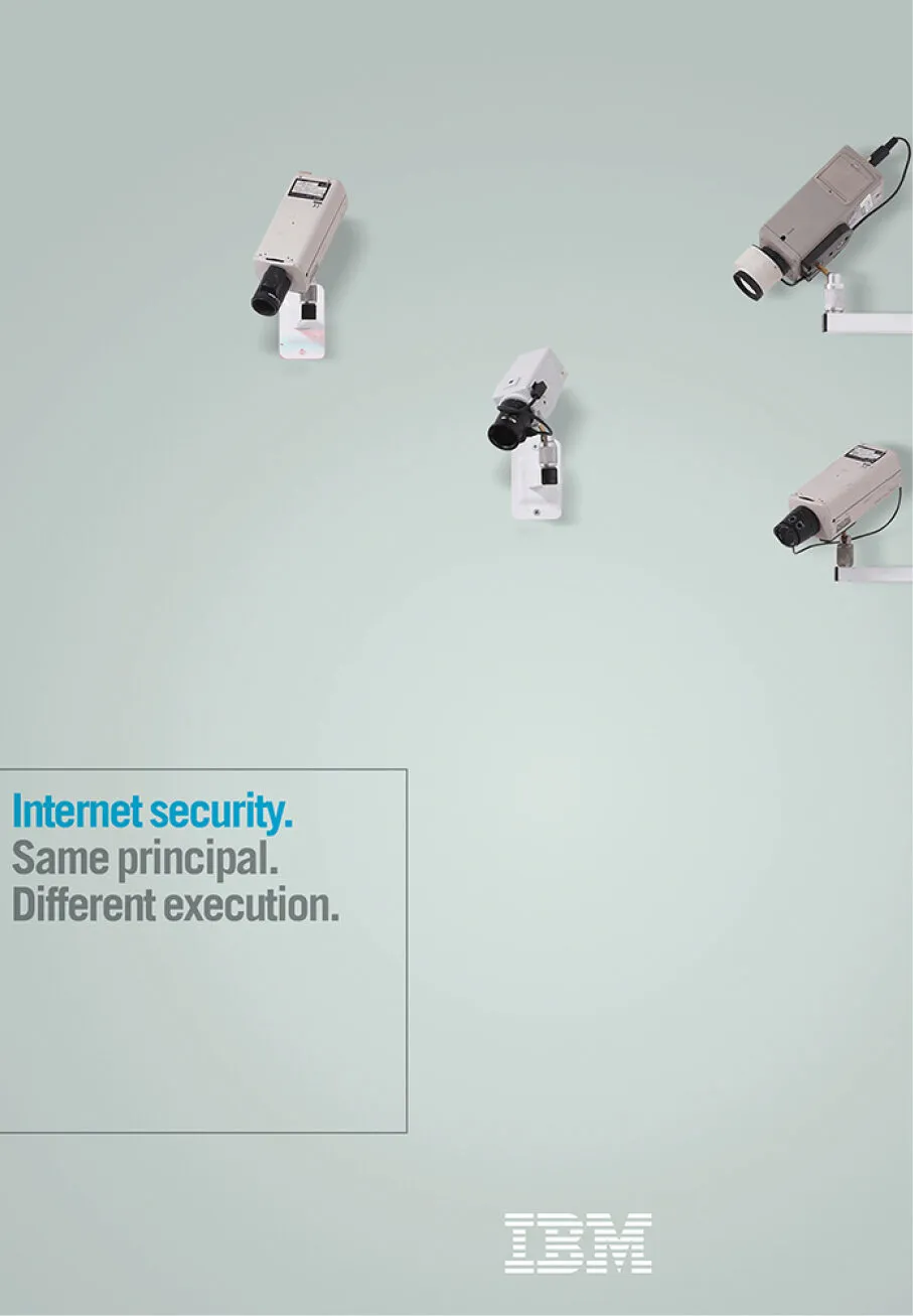 ‘Internet security’ advert featuring surveillance cameras