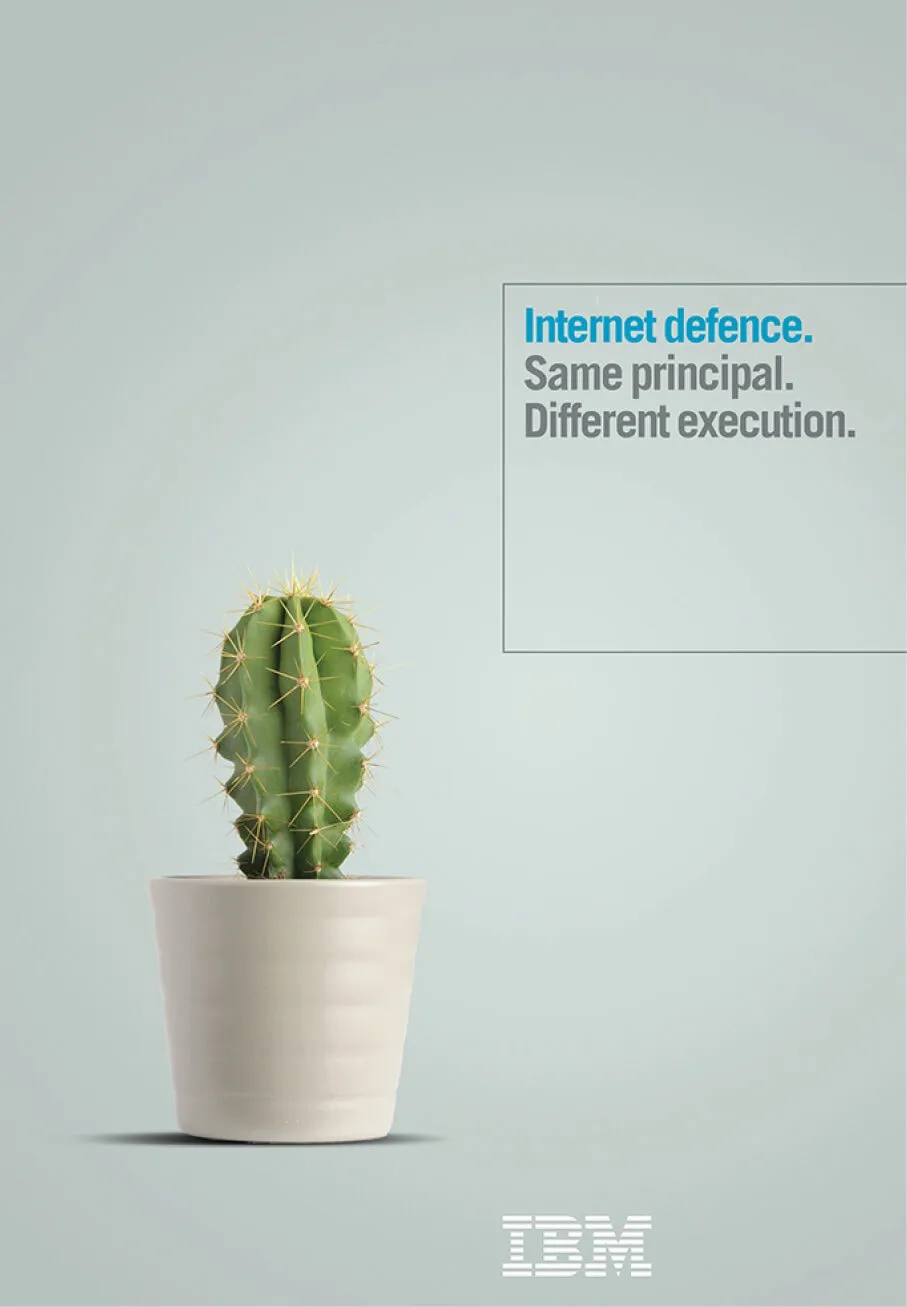 ‘Internet defence’ advert featuring a cactus