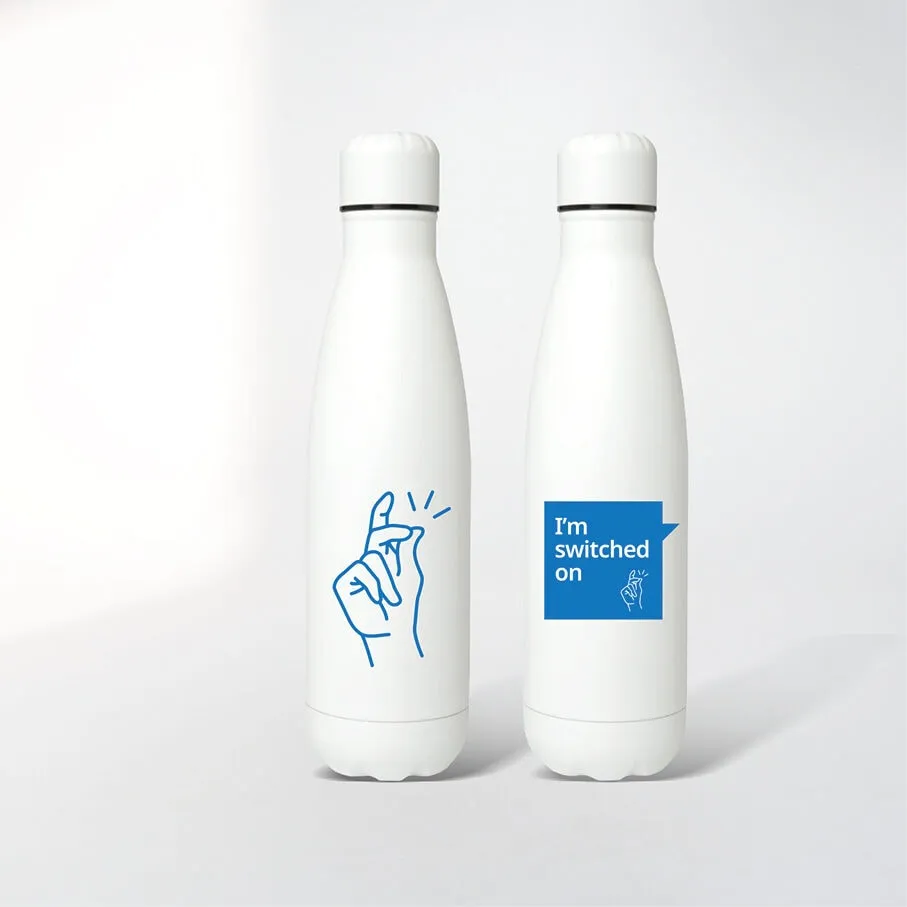Two branded Zero Harm water bottles
