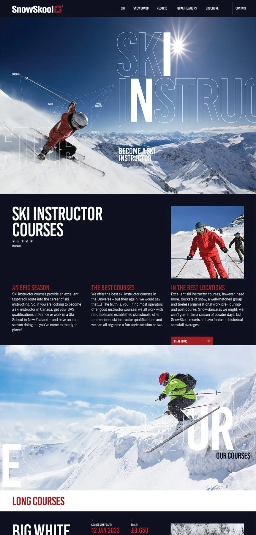 SnowSkool ski-instructor-courses poster