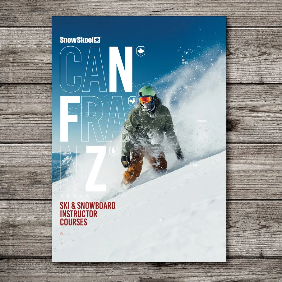 SnowSkool brand poster