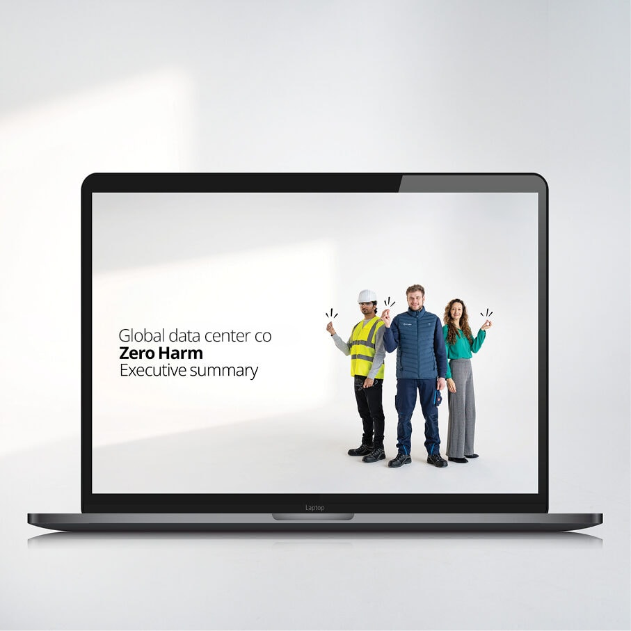 A laptop showing the Zero Harm executive summary